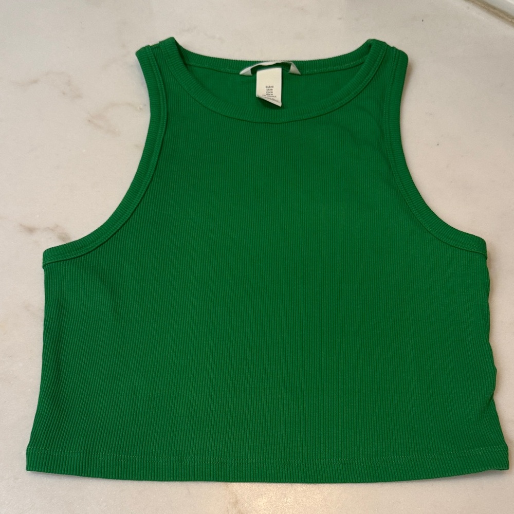 H&M Emerald Ribbed Top